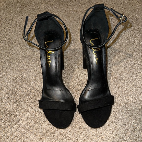 Lulus black suede ankle strap heels - Picture 6 of 9